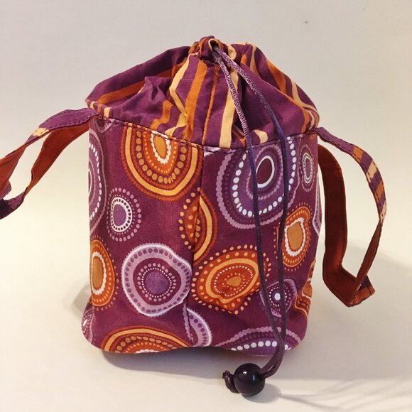 Purse Wallet Key Chain Avon Draw String Handbag Dragonfly Clutch Ungaro Logo - Picture 3 of 15